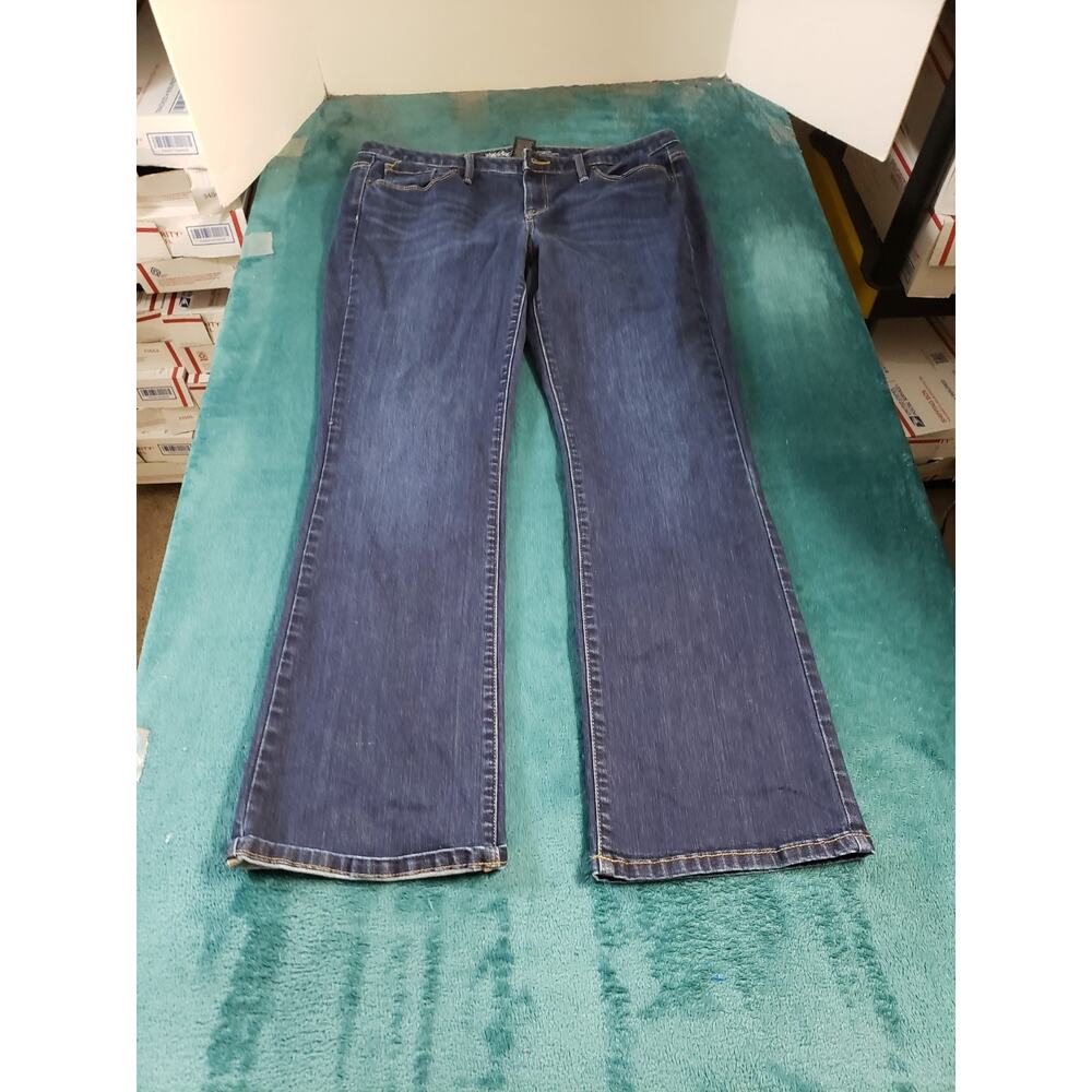 Mossimo Jeans Size 12 Womens Blue Pants Ladies Denim Mid Rise Curvy Bootcut